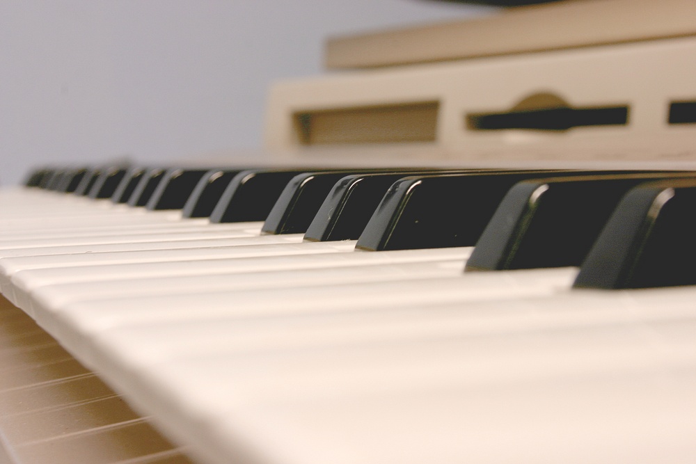 Parts of a keyboard before relocating.