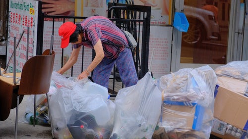 Packing up your home with garbage bags.